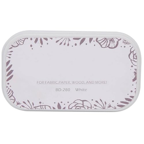 SHUAIGUO Farbiges Ink Pad Stempel Stempelkissen, Zubehör für Stempelpapier & Stoff - Hell, Waschbar, Schnell Trocknen, Umweltfreundlich, Vielseitig Verwendet (BD-280 Porzellan Weiß) von SHUAIGUO