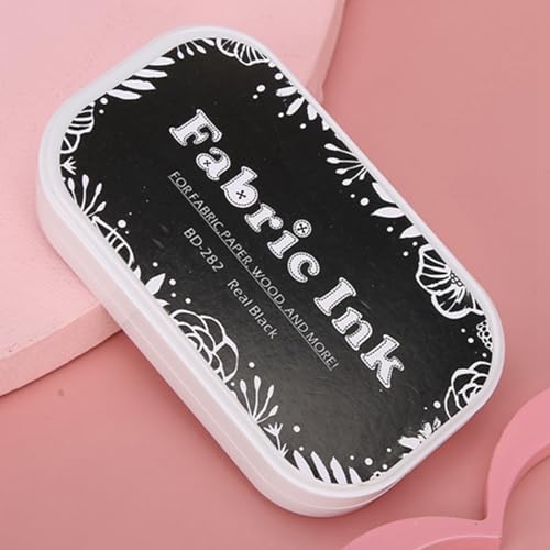 SHUAIGUO Farbiges Ink Pad Stempel Stempelkissen, Zubehör für Stempelpapier & Stoff - Hell, Waschbar, Schnell Trocknen, Umweltfreundlich, Vielseitig Verwendet (BD-282 reines Schwarz) von SHUAIGUO