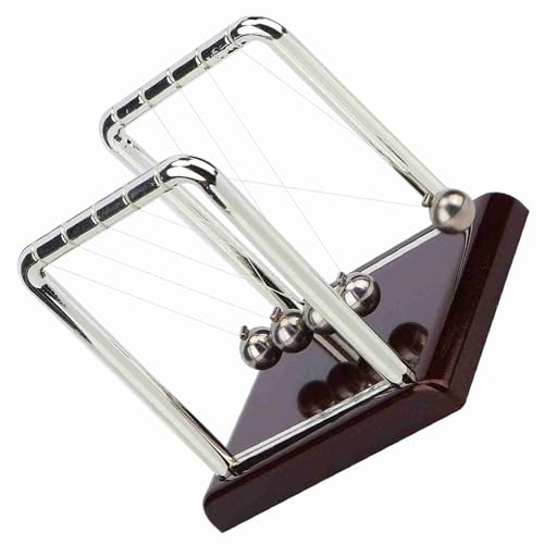 SHUAIGUO Newtons Cradle Pendulum Bälle Schreibtisch Spielzeugwissenschaft Bildungsbürodekor für (Kleiner Quadrat Billardball) von SHUAIGUO