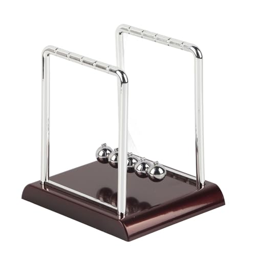 SHUAIGUO Newtons Cradle Pendulum Bälle Schreibtisch Spielzeugwissenschaft Bildungsbürodekor für (Mittlerer Quadrat Billardball) von SHUAIGUO