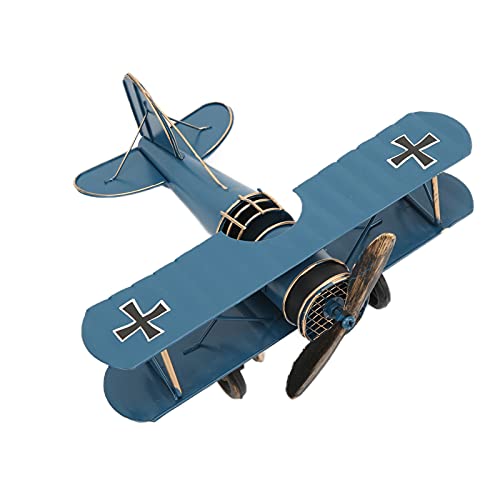 SHUAIGUO Vintage Doppelblätter Flugzeug Dekor Retro Ornament für Home Cafe (Blau) von SHUAIGUO