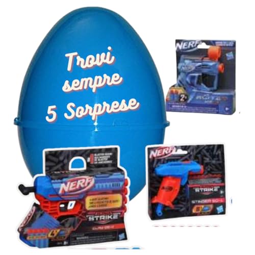 Pasqualone Osterei für Kinder, mit Überraschungen, Plüsch und Spielzeug, 5 Stück (Nerf) von SHUFFLE