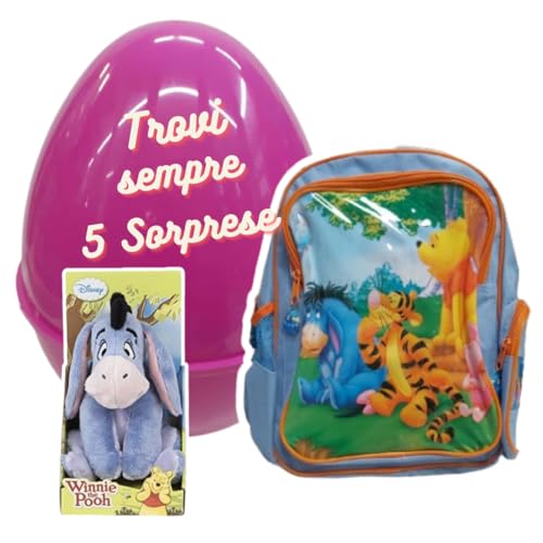 SHUFFLE Pasqualone Osterei für Mädchen, mit Überraschungen, Plüsch und Spielzeug, 5 Stück (Winnie) von SHUFFLE