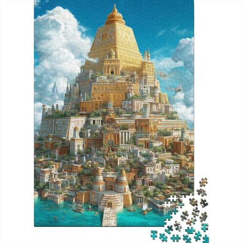 Ägypten Holzpuzzles 1000 Teile Für Erwachsene Family Challenging Games Moderne Wohnkultur Educational Game Geburtstagsgeschenk Stress Relief 1000pcs (75x50cm) von SHUNXIFQ