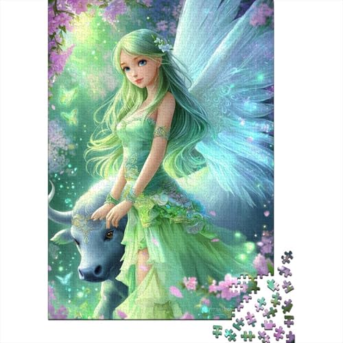 Ätherische Fee Holzpuzzles Erwachsene 1000 Teile Lernspiel Geschicklichkeitsspiel Für Die Ganze Familie Geburtstagsgeschenk Home Decor Stress Relief 1000pcs (75x50cm) von SHUNXIFQ