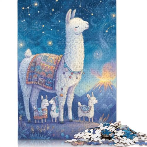 Alpaka Holzpuzzless Für Erwachsene 300 Teile Family Challenging Games Wohnkultur Geburtstagsgeschenk Lernspiel Stress Relief Toy 300pcs (40x28cm) von SHUNXIFQ