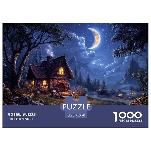 Alte Burg Holzpuzzles 1000 Teile Für Erwachsene Moderne Wohnkultur Family Challenging Games Geburtstagsgeschenk Educational Game Stress Relief Toy 1000pcs (75x50cm) von SHUNXIFQ