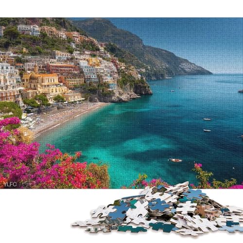 Amalfiküste Holzpuzzles 1000 Teile Erwachsene Moderne Wohnkultur Family Challenging Games Lernspiel GeburtHirschsgeschenk Entspannung Und Intelligenz 1000pcs (75x50cm) von SHUNXIFQ