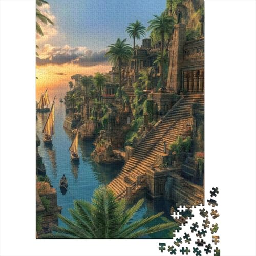 Antike Stadt Holzpuzzless Erwachsene 1000 Teile EduKatzeional Game Family Challenging Games Home Decor Geburtstagsgeschenk Stress Relief 1000pcs (75x50cm) von SHUNXIFQ