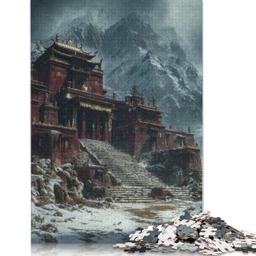 Antiker Tempel Holzpuzzles 300 Teile Erwachsene Geschicklichkeitsspiel Für Die Ganze Familie Home Decor Geburtstagsgeschenk Lernspiel Stress Relief 300pcs (40x28cm) von SHUNXIFQ
