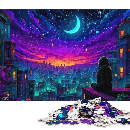 Apartment-Mädchen Holzpuzzles 1000 Teile Für Erwachsene Geburtstagsgeschenk EduKatzeional Game Moderne Wohnkultur Family Challenging Games Stress Relief Toy 1000pcs (75x50cm) von SHUNXIFQ
