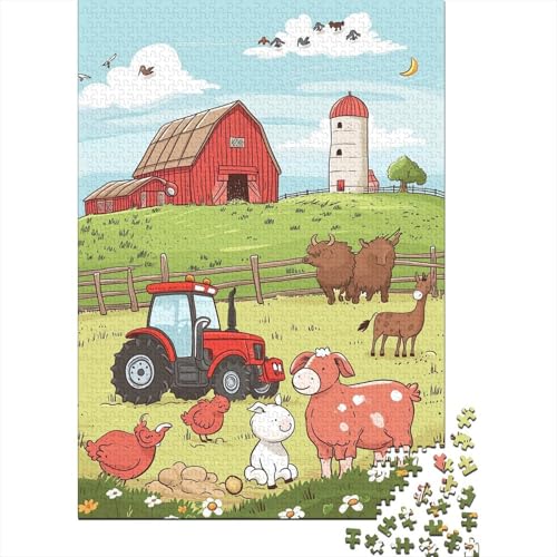 Art Tractor Holzpuzzles 1000 Teile Für Erwachsene Wohnkultur Geburtstagsgeschenk Family Challenging Games Educational Game Stress Relief Toy 1000pcs (75x50cm) von SHUNXIFQ