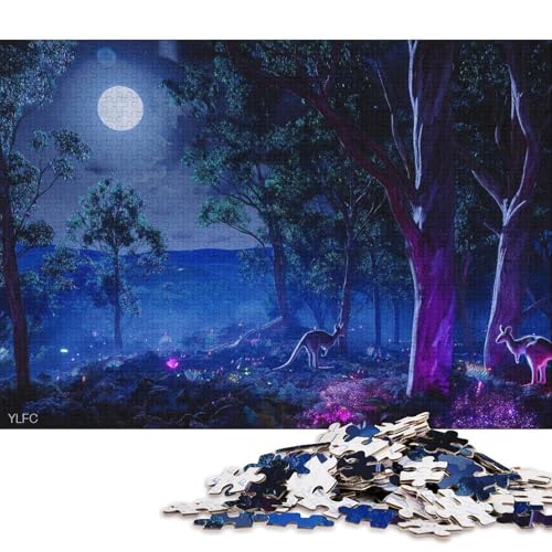 Australischer Wald Holzpuzzles Erwachsene 1000 Teile Geburtstagsgeschenk Educational Game Wohnkultur Family Challenging Games Stress Relief 1000pcs (75x50cm) von SHUNXIFQ