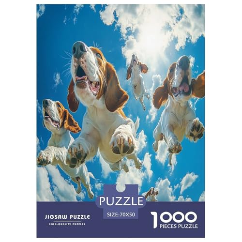 BAdler Dogs Puzzle 1000 Teile Schwer Puzzle Spielzeug Lernspiel Impossible Herausforderung Spielzeug Für Erwachsene Kinder 70x50cm/1000pcs von SHUNXIFQ