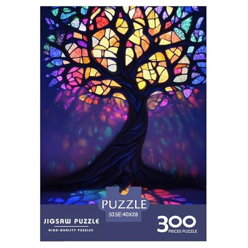 Baum des Lebens Holzpuzzles Für Erwachsene 300 Teile Wohnkultur Geburtstagsgeschenk Educational Game Family Challenging Games Stress Relief Toy 300pcs (40x28cm) von SHUNXIFQ