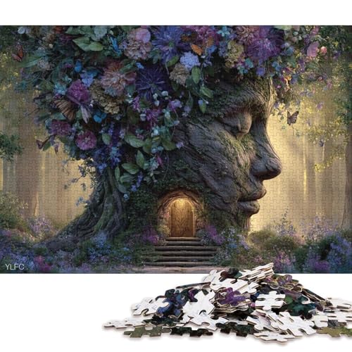 Baummädchen Holzpuzzles 1000 Teile Erwachsene Geschicklichkeitsspiel Für Die Ganze Familie Home Decor Geburtstagsgeschenk Lernspiel Stress Relief 1000pcs (75x50cm) von SHUNXIFQ