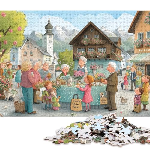 Bayern Holzpuzzless 500 Teile Erwachsene Lernspiel Moderne Wohnkultur Family Challenging Games Geburtstagsgeschenk Stress Relief Toy 500pcs (52x38cm) von SHUNXIFQ