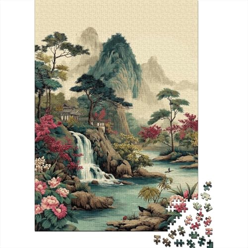 Berge und Flüsse Holzpuzzless Für Erwachsene 1000 Teile Family Challenging Games Wohnkultur Geburtstagsgeschenk Lernspiel Stress Relief Toy 1000pcs (75x50cm) von SHUNXIFQ