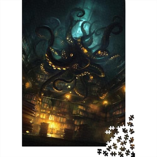 Bibliothek Holzpuzzles 1000 Teile Erwachsene Geschicklichkeitsspiel Für Die Ganze Familie Home Decor Geburtstagsgeschenk Lernspiel Stress Relief 1000pcs (75x50cm) von SHUNXIFQ
