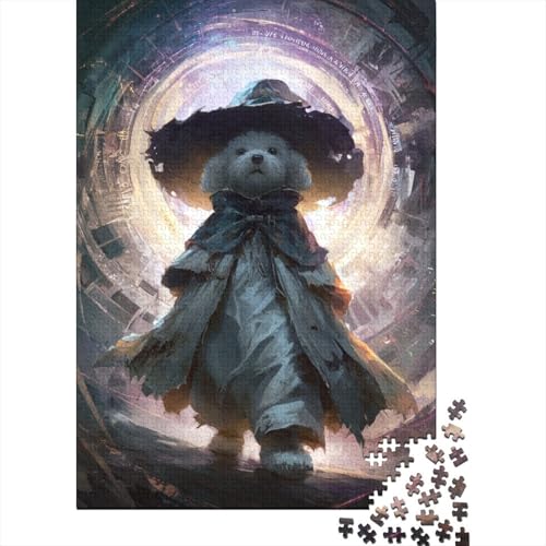 Bichon Frisé Holzpuzzles Für Erwachsene 1000 Teile Educational Game Family Challenging Games Home Decor Geburtstagsgeschenk Stress Relief 1000pcs (75x50cm) von SHUNXIFQ