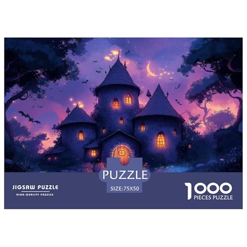Blinkendes Schloss Holzpuzzles 1000 Teile Erwachsene Geburtstagsgeschenk Family Challenging Games Moderne Wohnkultur Educational Game Stress Relief Toy 1000pcs (75x50cm) von SHUNXIFQ
