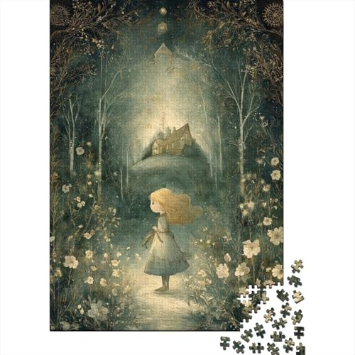 Blondes Mädchen Holzpuzzles Erwachsene 1000 Teile Lernspiel Geschicklichkeitsspiel Für Die Ganze Familie Geburtstagsgeschenk Home Decor Stress Relief 1000pcs (75x50cm) von SHUNXIFQ
