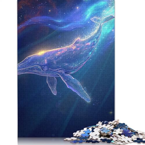 Blue Whale Holzpuzzless Für Erwachsene 300 Teile Wohnkultur Lernspiel Family Challenging Games Geburtstagsgeschenk Stress Relief Toy 300pcs (40x28cm) von SHUNXIFQ