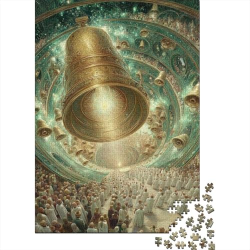 Bronzeglocke Holzpuzzles 1000 Teile Für Erwachsene Family Challenging Games Moderne Wohnkultur Educational Game Geburtstagsgeschenk Stress Relief 1000pcs (75x50cm) von SHUNXIFQ
