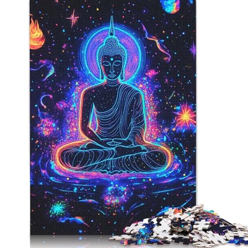Buddha Holzpuzzles 300 Teile Erwachsene Home Decor Family Challenging Games Geburtstagsgeschenk Lernspiel Entspannung Und Intelligenz 300pcs (40x28cm) von SHUNXIFQ
