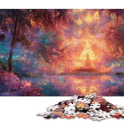 Buddha Holzpuzzles 300 Teile Erwachsene Moderne Wohnkultur Family Challenging Games Lernspiel GeburtHirschsgeschenk Entspannung Und Intelligenz 300pcs (40x28cm) von SHUNXIFQ