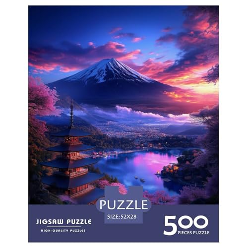 Burg Osaka Holzpuzzles Erwachsene 500 Teile Family Challenging Games Educational Game Wohnkultur Geburtstagsgeschenk Stress Relief 500pcs (52x38cm) von SHUNXIFQ