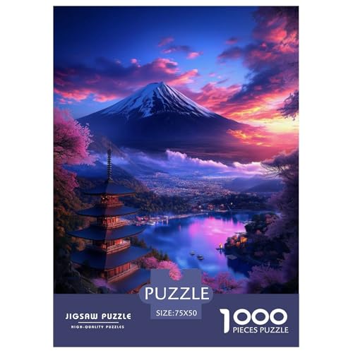 Burg Osaka Holzpuzzless 1000 Teile Erwachsene Family Challenging Games Moderne Wohnkultur Geburtstagsgeschenk Educational Game Stress Relief Toy 1000pcs (75x50cm) von SHUNXIFQ