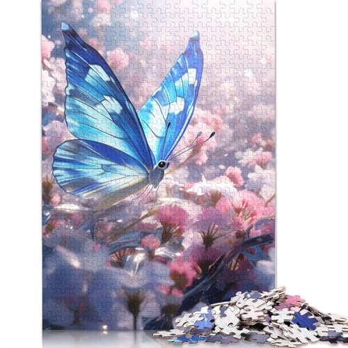 Butterfly Holzpuzzles 300 Teile Erwachsene Geschicklichkeitsspiel Für Die Ganze Familie Home Decor Geburtstagsgeschenk Lernspiel Stress Relief 300pcs (40x28cm) von SHUNXIFQ