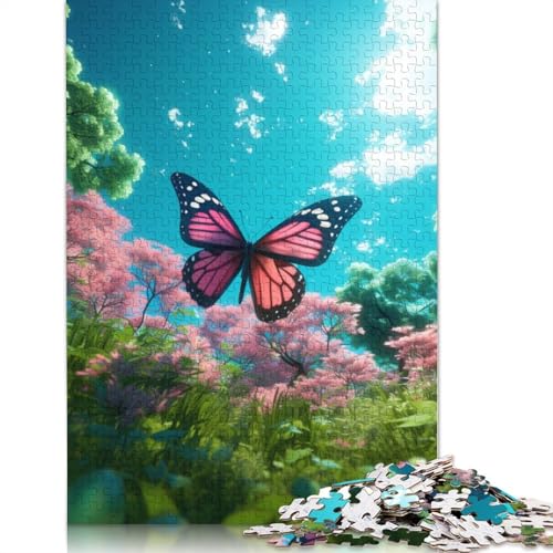 Butterfly Holzpuzzles Für Erwachsene 300 Teile Geburtstagsgeschenk Wohnkultur Lernspiel Family Challenging Games Entspannung Und Intelligenz 300pcs (40x28cm) von SHUNXIFQ