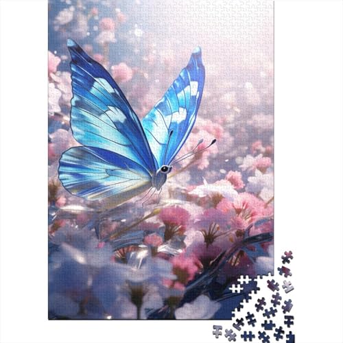 Butterfly Holzpuzzless 1000 Teile Erwachsene Family Challenging Games Moderne Wohnkultur Geburtstagsgeschenk Educational Game Stress Relief Toy 1000pcs (75x50cm) von SHUNXIFQ
