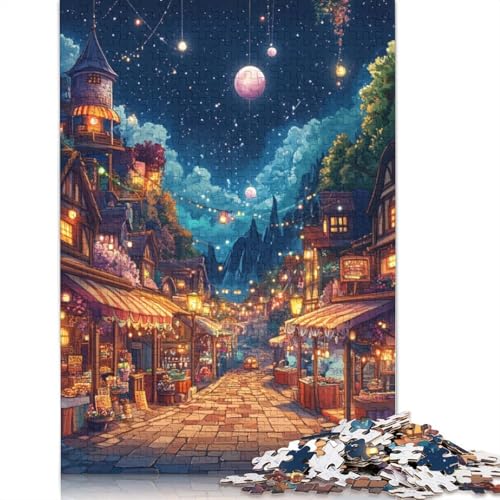 Chandni Chowk Holzpuzzles 500 Teile Erwachsene Wohnkultur Geschicklichkeitsspiel Für Die Ganze Familie Lernspiel Geburtstagsgeschenk Stress Relief 500pcs (52x38cm) von SHUNXIFQ