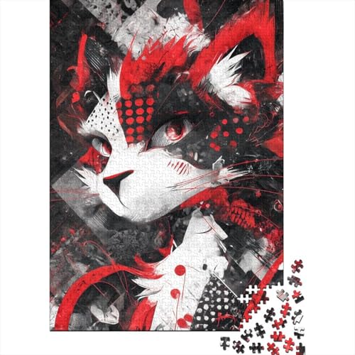 Chaoskatze Holzpuzzless Erwachsene 1000 Teile Family Challenging Games Wohnkultur Lernspiel Geburtstagsgeschenk Entspannung Und Intelligenz 1000pcs (75x50cm) von SHUNXIFQ