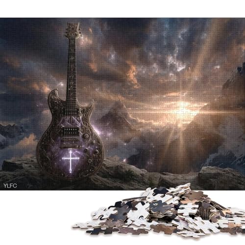 Christlich Rock Guitar Holzpuzzles 1000 Teile Erwachsene Moderne Wohnkultur Family Challenging Games Lernspiel Geburtstagsgeschenk Entspannung Und Intelligenz 1000pcs (75x50cm) von SHUNXIFQ