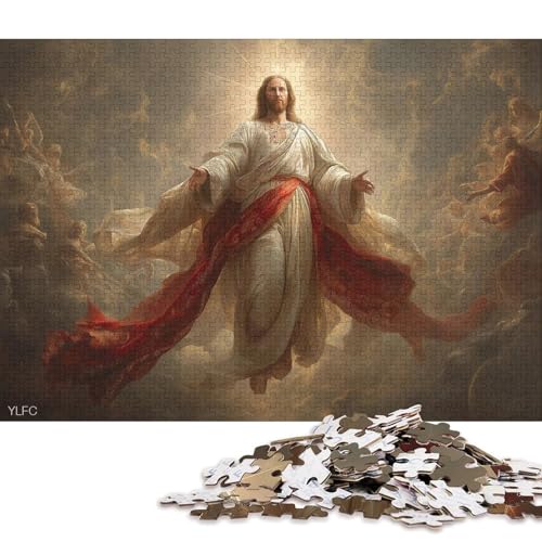 Christus Holzpuzzles 300 Teile Erwachsene Wohnkultur Geschicklichkeitsspiel Für Die Ganze Familie Lernspiel GeburtHirschsgeschenk Stress Relief 300pcs (40x28cm) von SHUNXIFQ