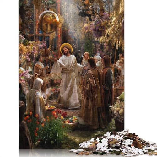 Christus Holzpuzzless 300 Teile Erwachsene Family Challenging Games Moderne Wohnkultur Geburtstagsgeschenk EduKatzeional Game Stress Relief Toy 300pcs (40x28cm) von SHUNXIFQ