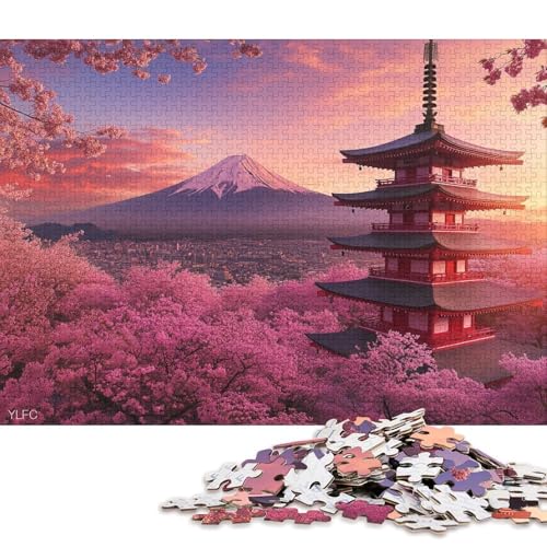 Chureito-Pagode Holzpuzzles Erwachsene 500 Teile Moderne Wohnkultur Geburtstagsgeschenk Educational Game Family Challenging Games Stress Relief 500pcs (52x38cm) von SHUNXIFQ