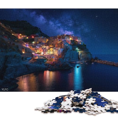 Cinque Terre Holzpuzzles 500 Teile Erwachsene Home Decor Family Challenging Games Geburtstagsgeschenk Educational Game Entspannung Und Intelligenz 500pcs (52x38cm) von SHUNXIFQ