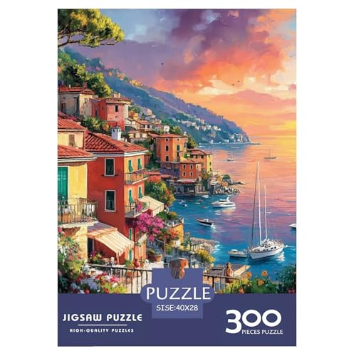 Cinque Terre Holzpuzzless Erwachsene 300 Teile Educational Game Family Challenging Games Home Decor Geburtstagsgeschenk Stress Relief 300pcs (40x28cm) von SHUNXIFQ