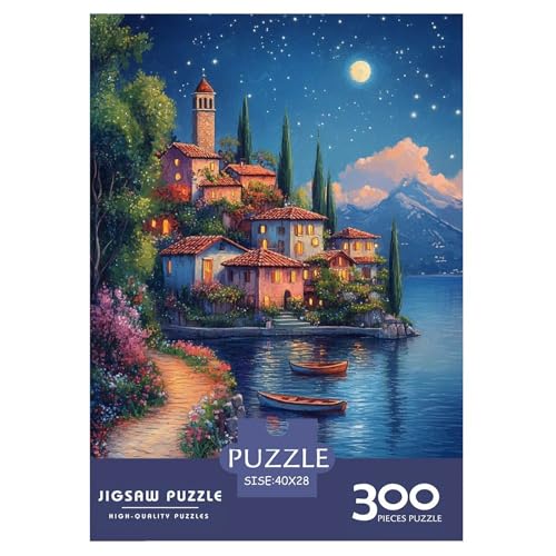 Comer See 300 Teile Erwachsene Holzpuzzless Educational Game Moderne Wohnkultur Geburtstagsgeschenk Family Challenging Games Stress Relief Toy 300pcs (40x28cm) von SHUNXIFQ