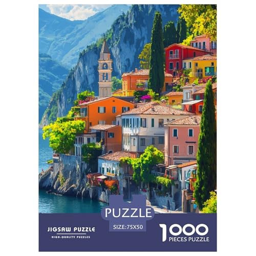 Comer See Holzpuzzles 1000 Teile Erwachsene Family Challenging Games Moderne Wohnkultur Educational Game Geburtstagsgeschenk Stress Relief 1000pcs (75x50cm) von SHUNXIFQ