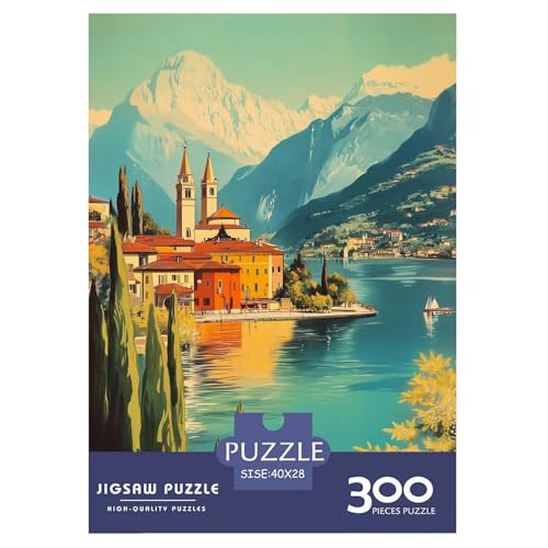 Comer See Holzpuzzles 300 Teile Erwachsene Geburtstagsgeschenk Wohnkultur Educational Game Family Challenging Games Stress Relief Toy 300pcs (40x28cm) von SHUNXIFQ