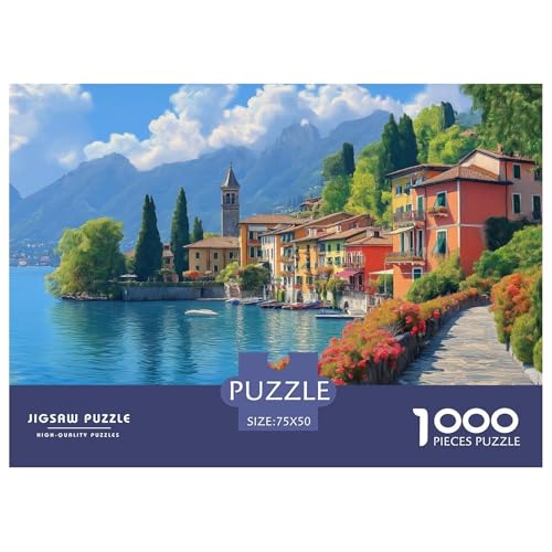Comer See Holzpuzzles Für Erwachsene 1000 Teile Family Challenging Games Geburtstagsgeschenk Lernspiel Wohnkultur Stress Relief 1000pcs (75x50cm) von SHUNXIFQ