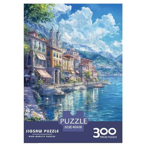 Comer See Holzpuzzles Für Erwachsene 300 Teile Geburtstagsgeschenk Family Challenging Games Home Decor Educational Game Stress Relief 300pcs (40x28cm) von SHUNXIFQ