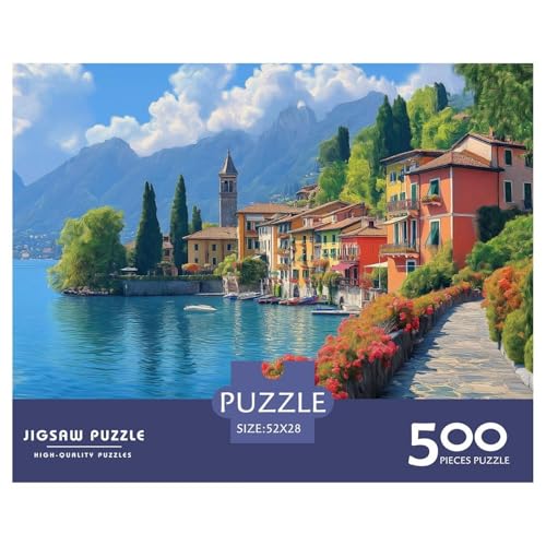 Comer See Holzpuzzles Für Erwachsene 500 Teile Geburtstagsgeschenk Family Challenging Games Home Decor Educational Game Stress Relief 500pcs (52x38cm) von SHUNXIFQ