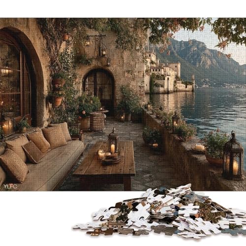 Comer See Holzpuzzless 1000 Teile Für Erwachsene Wohnkultur Geburtstagsgeschenk Educational Game Family Challenging Games Stress Relief Toy 1000pcs (75x50cm) von SHUNXIFQ